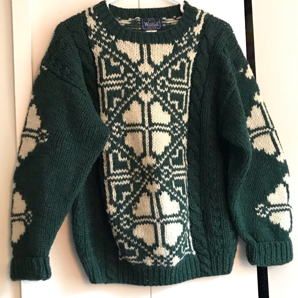 100% Wool Hunter Green WoolRich Sweater